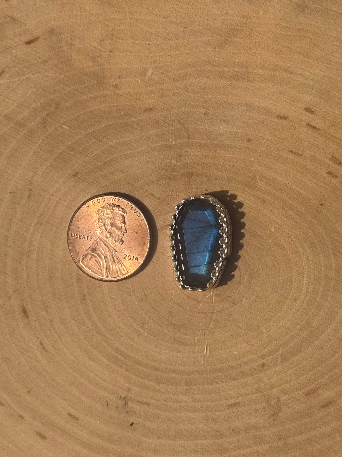 Labradorite coffin ring