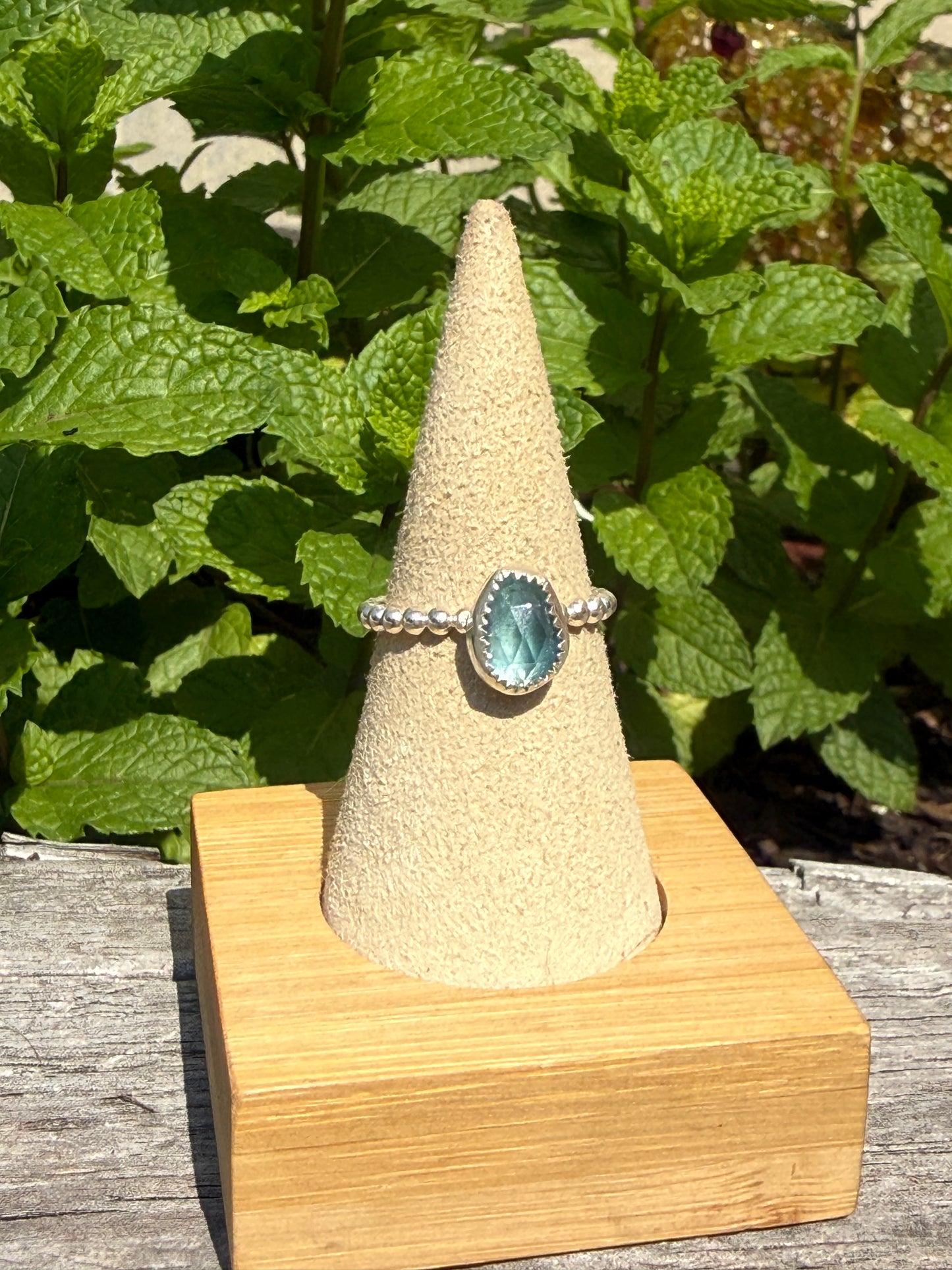 Paraiba apatite ring size 7.5