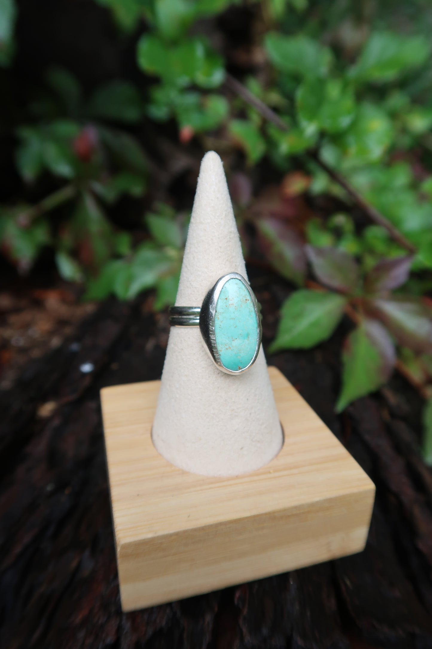 Seafoam turquoise ring size 8