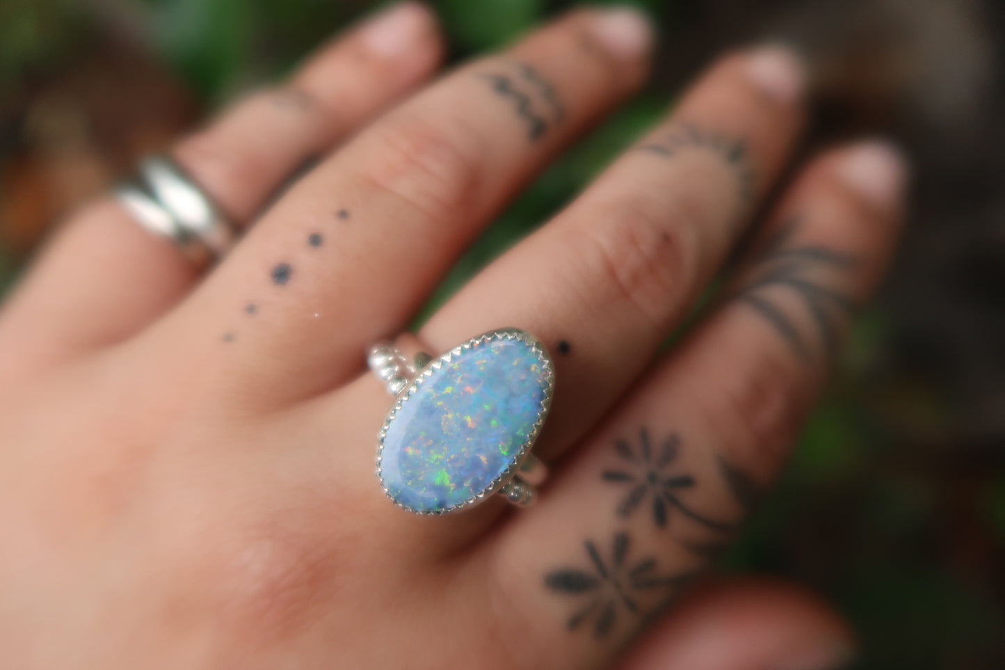 Huge opal ring size 8