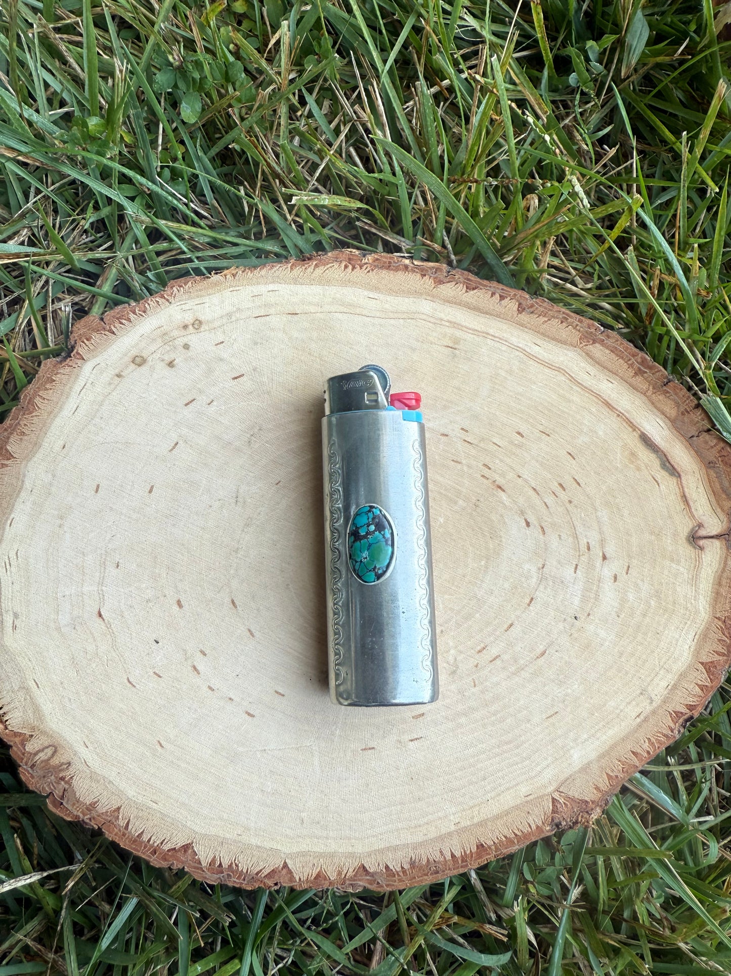 Turquoise lighter cover
