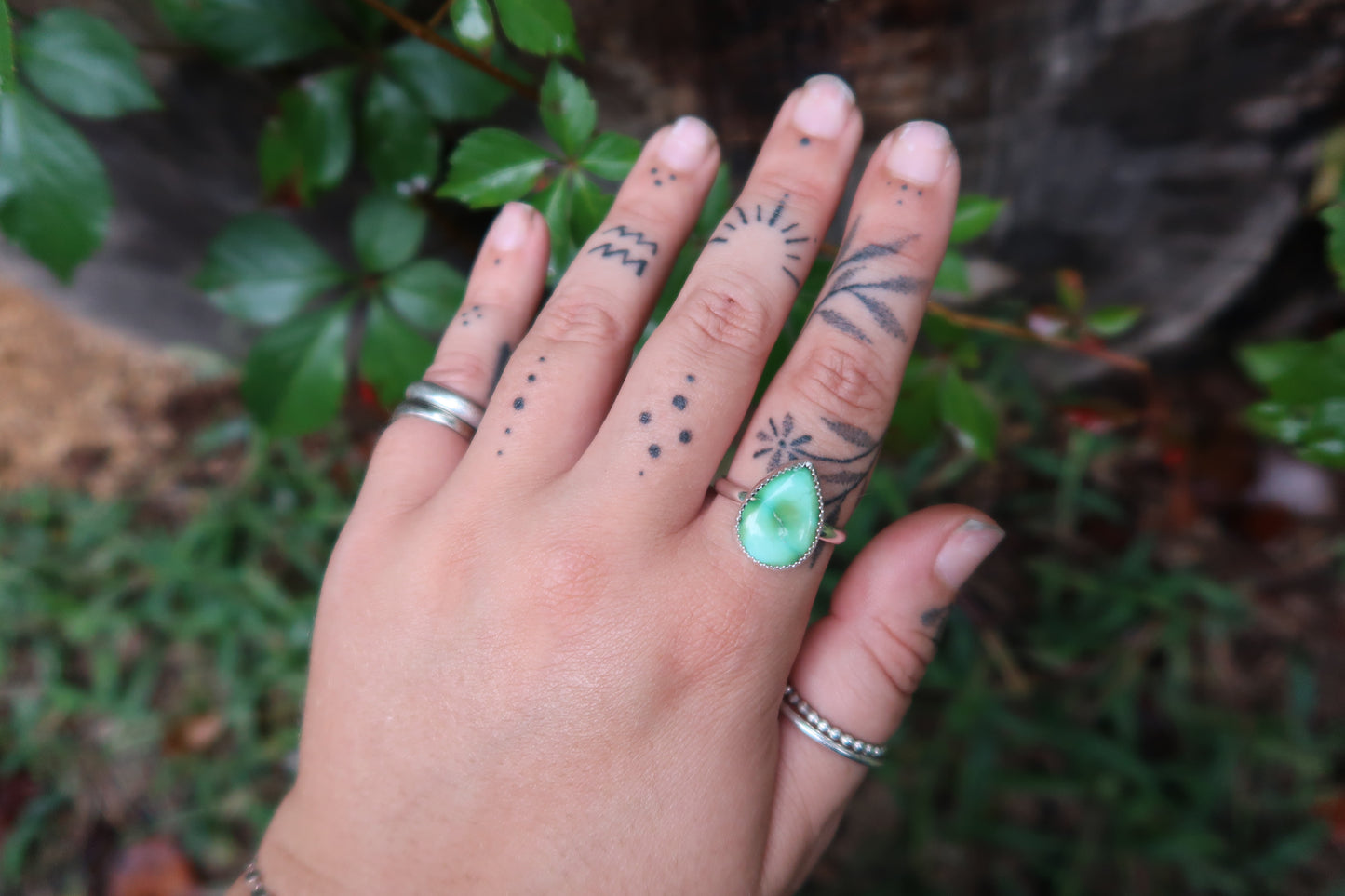 Turquoise teardrop size 9.5