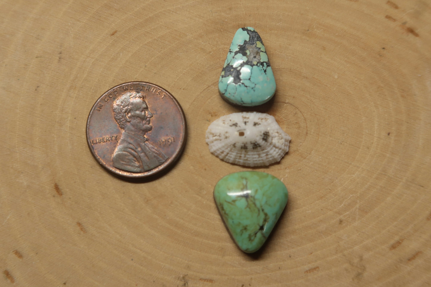 “Balance” green and blue turquoise ring