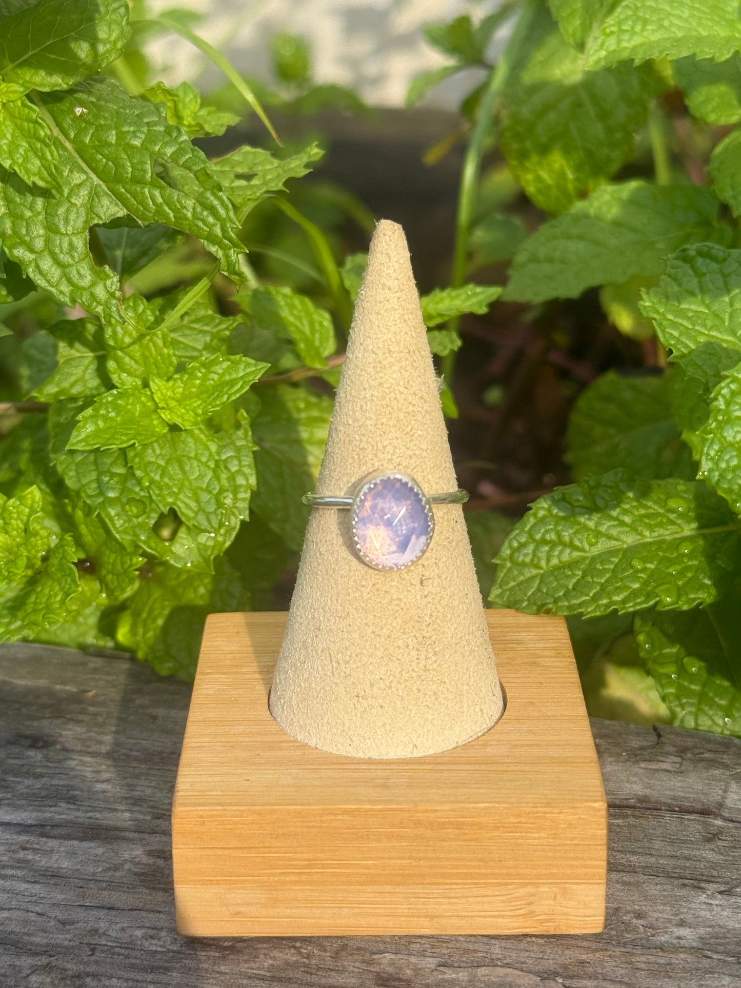 Lavender quartz ring size 7.75