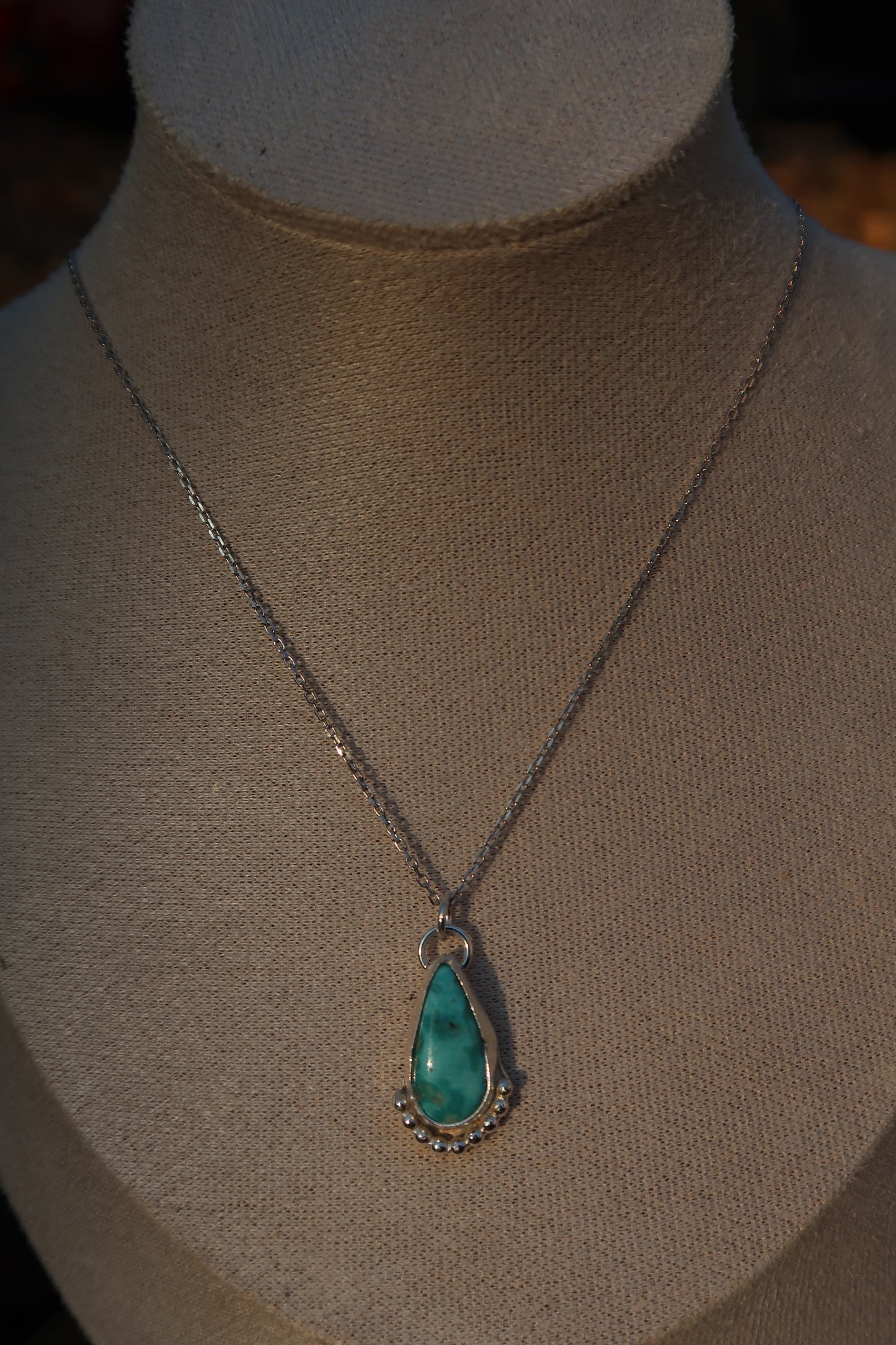 White water turquoise 18” necklace