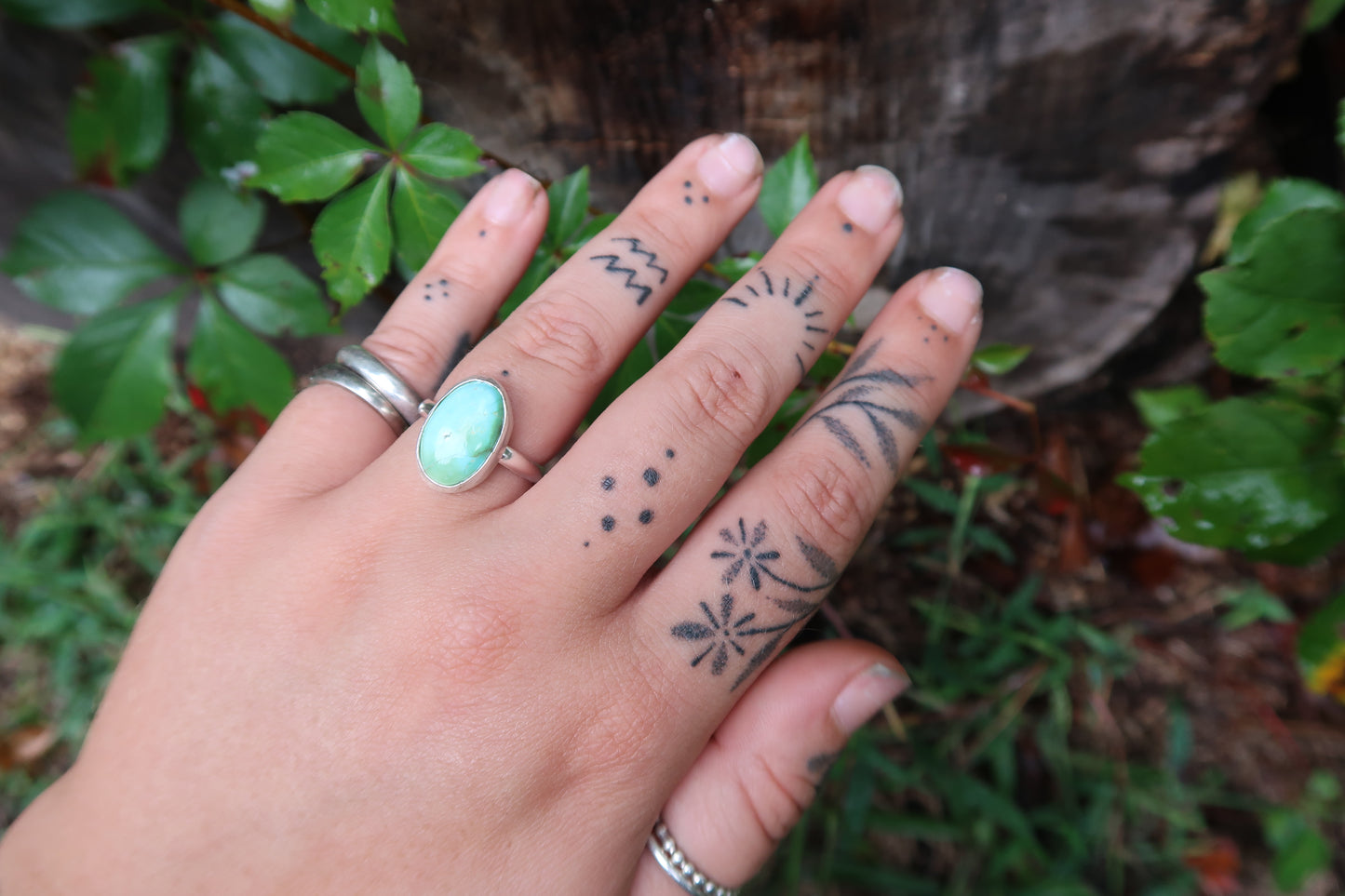 Blue green ombré ring size 7