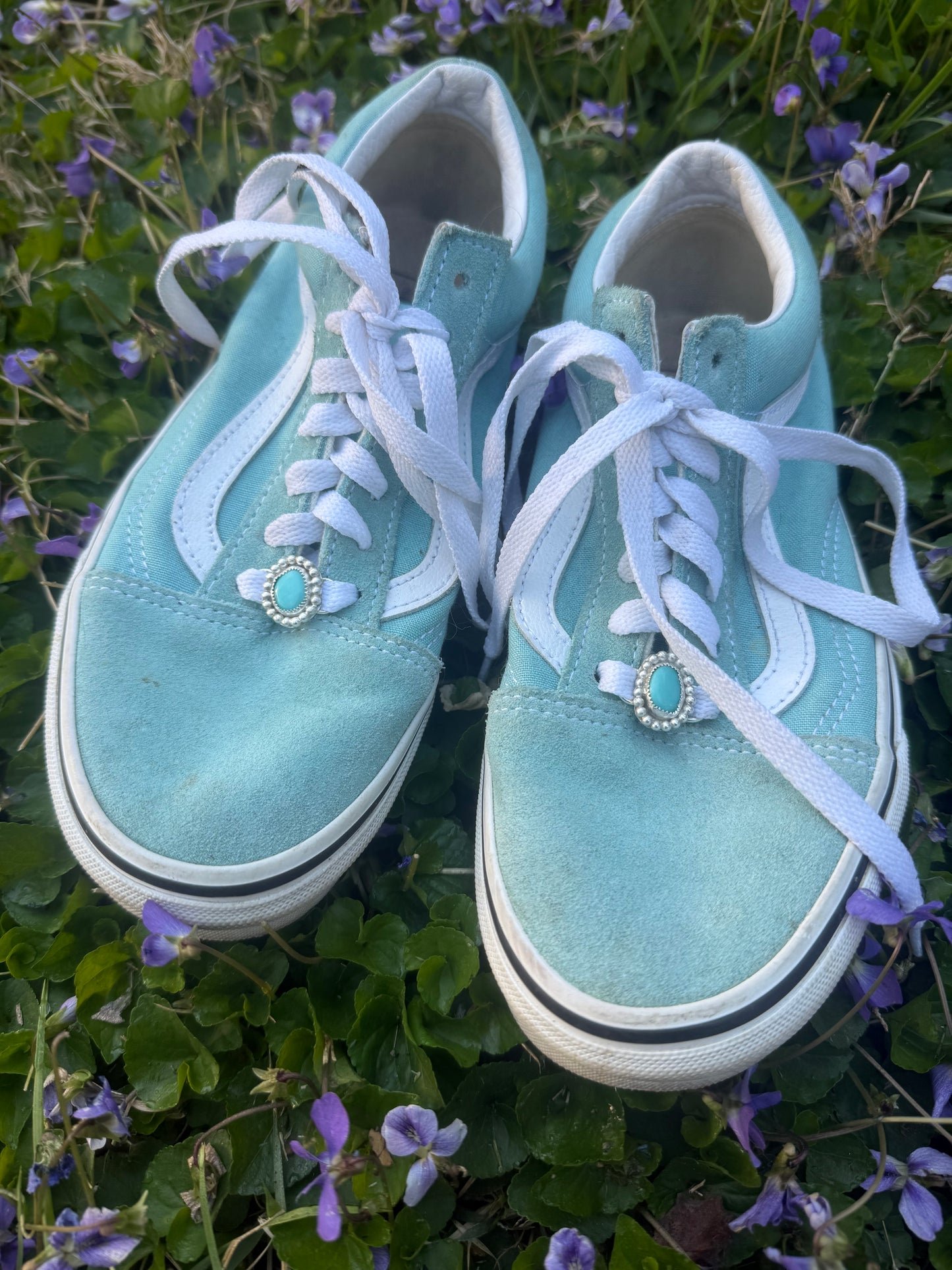 Turquoise shoe charms