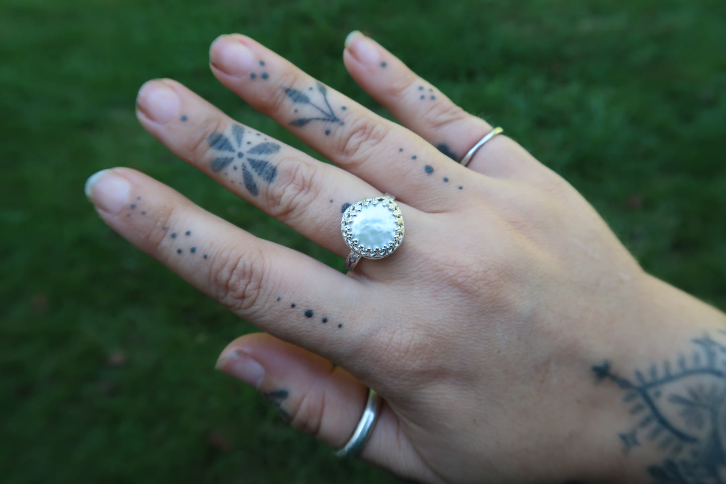 Freshwater pearl ring size 9