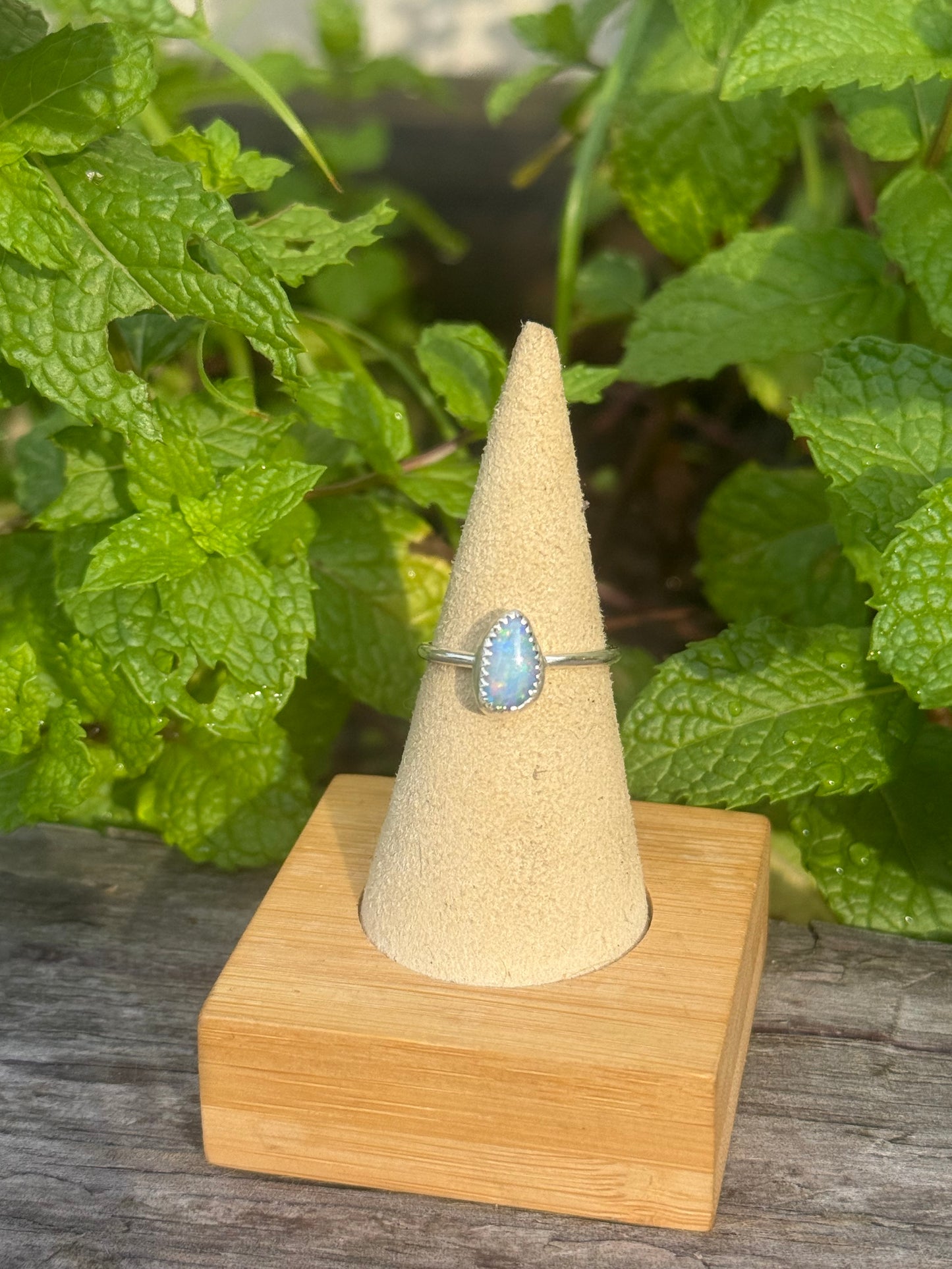 Mini opal ring size 7