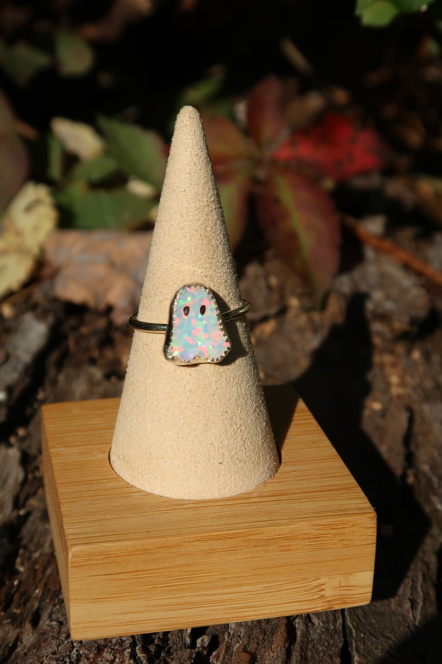 Opal ghost ring size 8