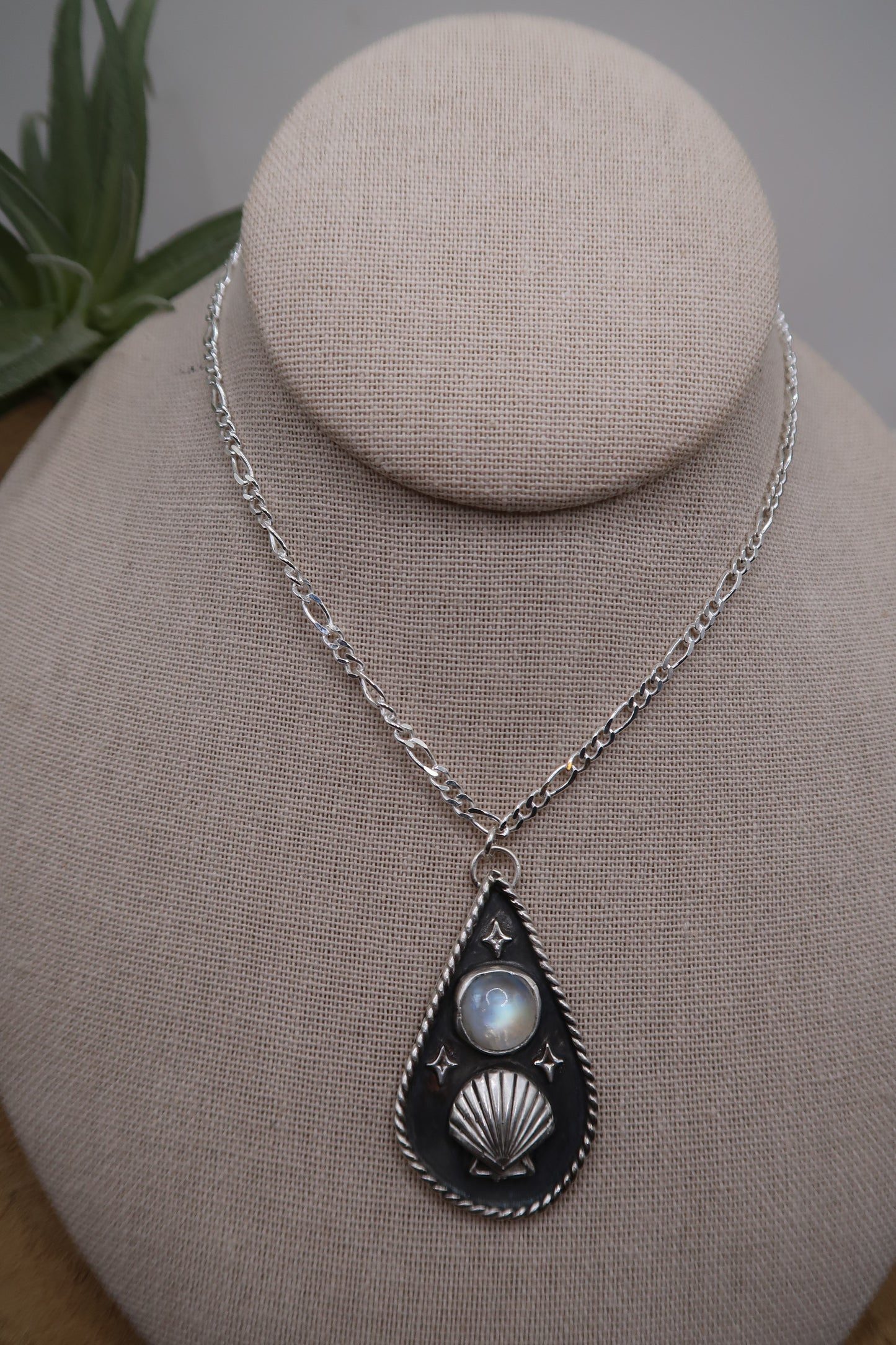 “Moon Goddess” moonstone necklace