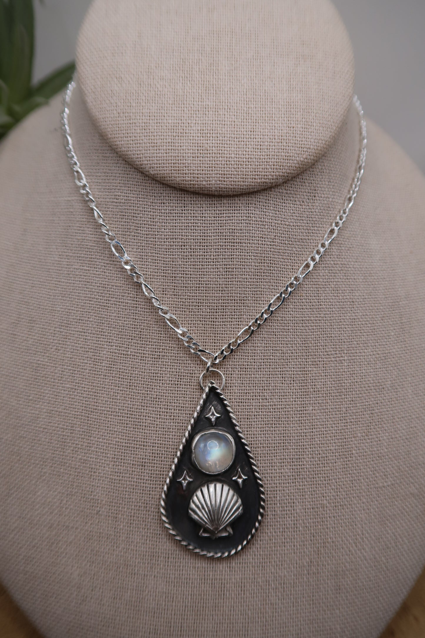 “Moon Goddess” moonstone necklace