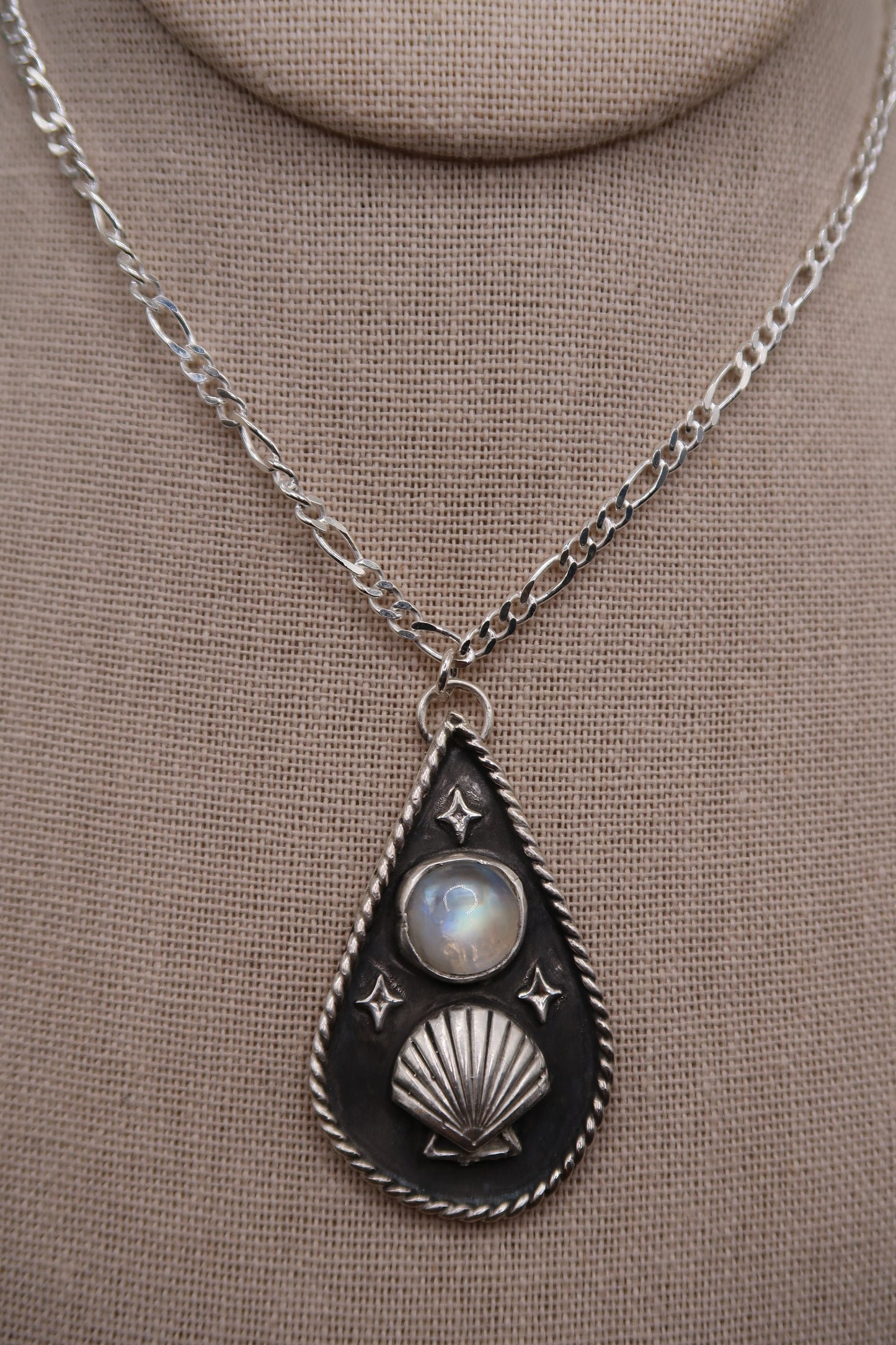 “Moon Goddess” moonstone necklace