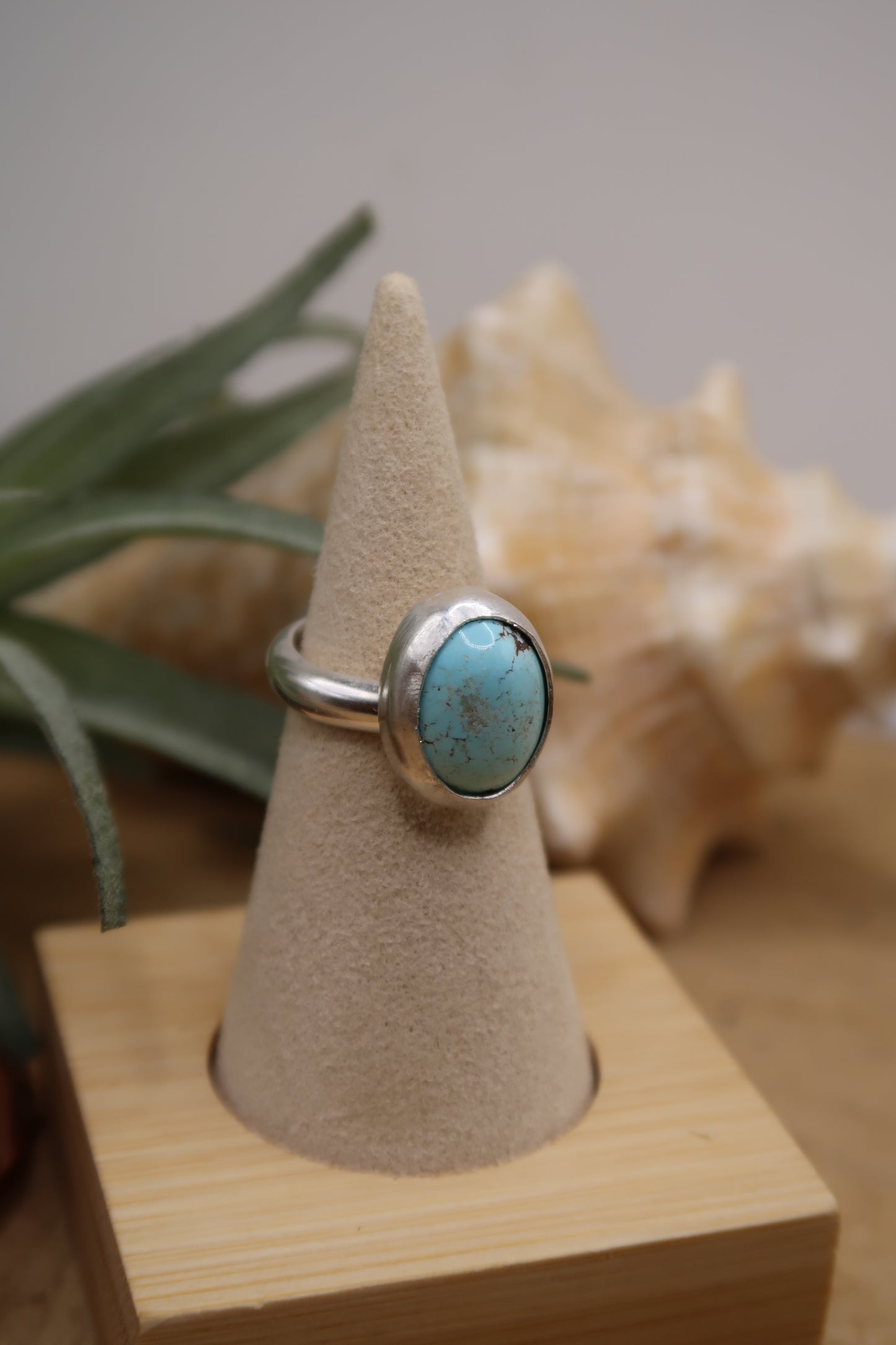 Baby blue turquoise ring size 5.5