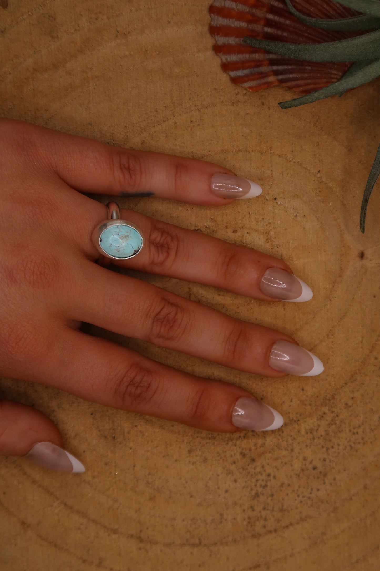 Baby blue turquoise ring size 5.5