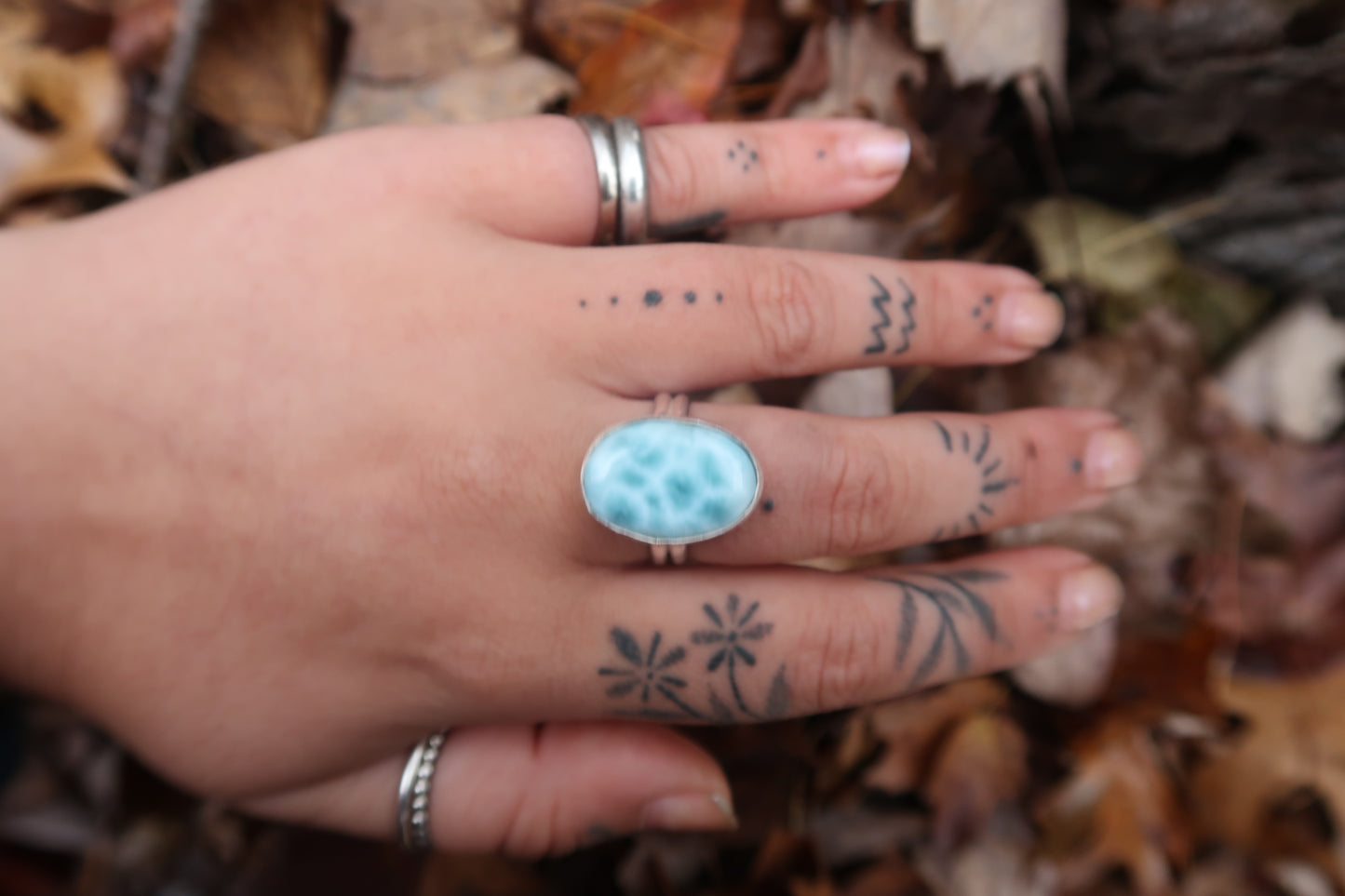 Larimar with double band size 9