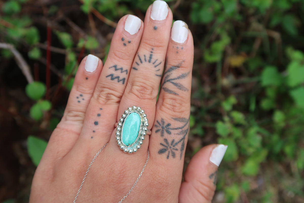 Beaded turquoise size 7