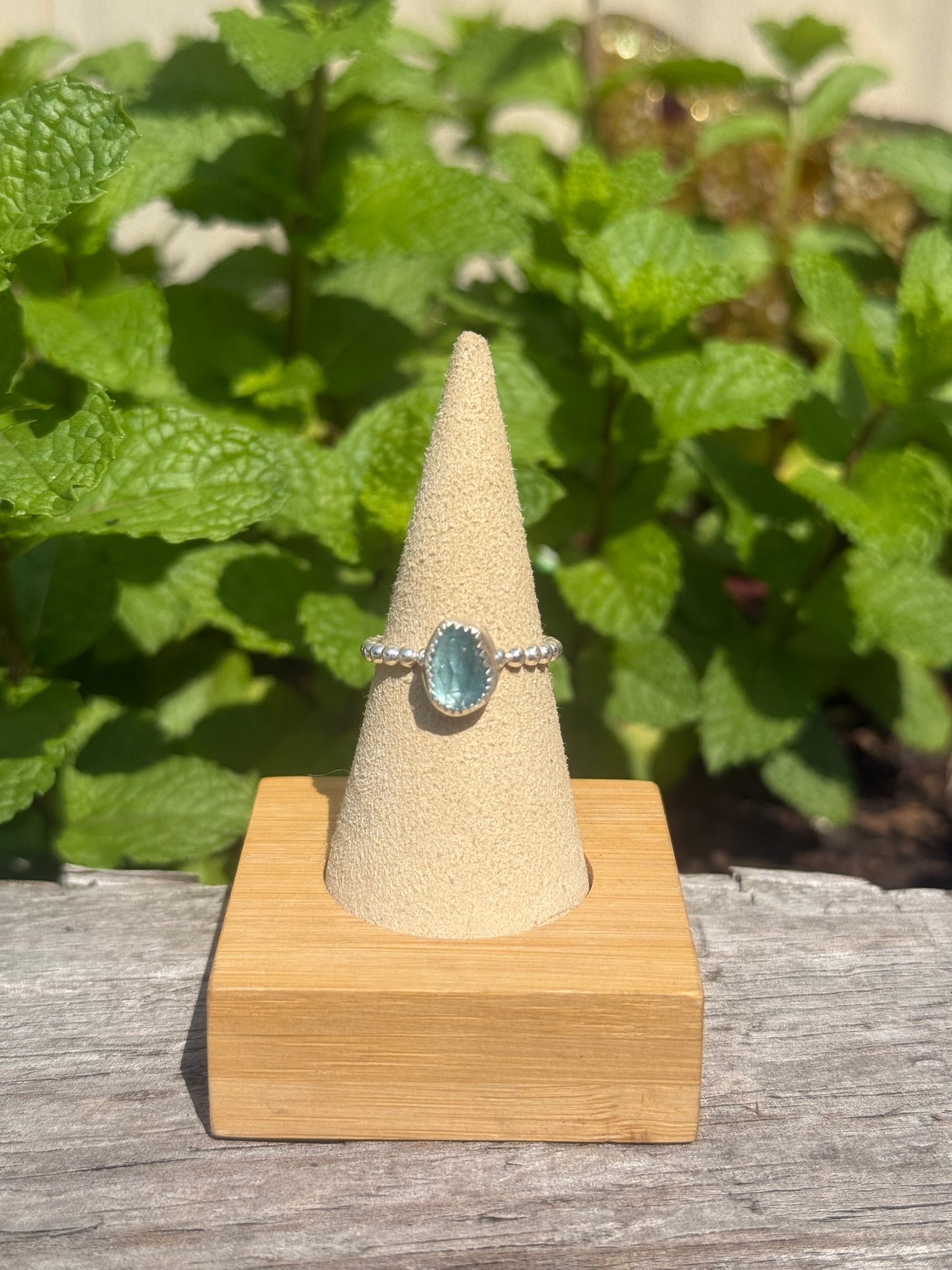 Paraiba apatite ring size 7.5