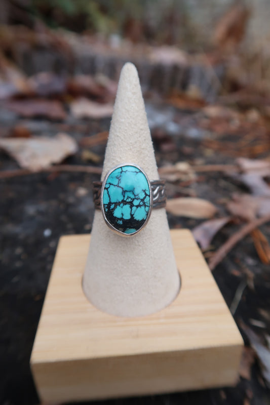 Turquoise on thick chain band size 9