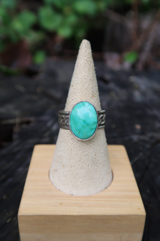 Turquoise on thick chain band size 8.5