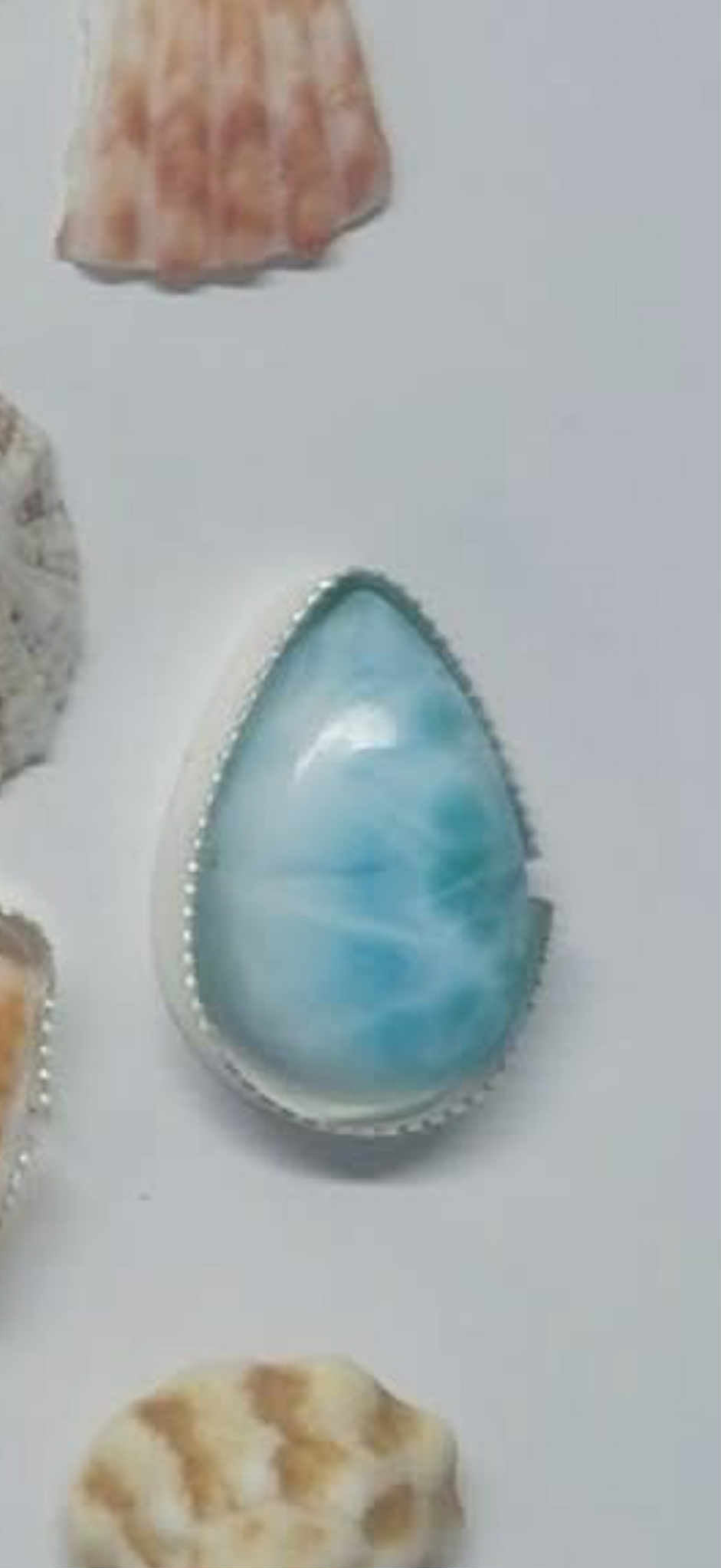 Custom Larimar ring for Katie size 7