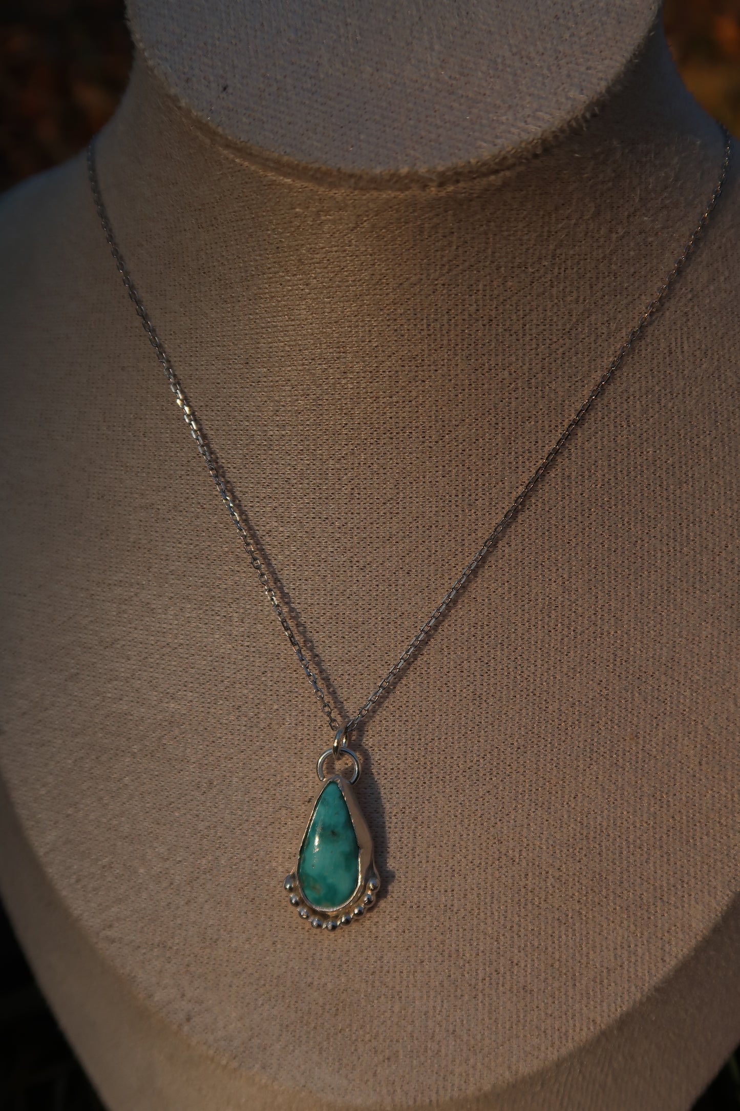 White water turquoise 18” necklace