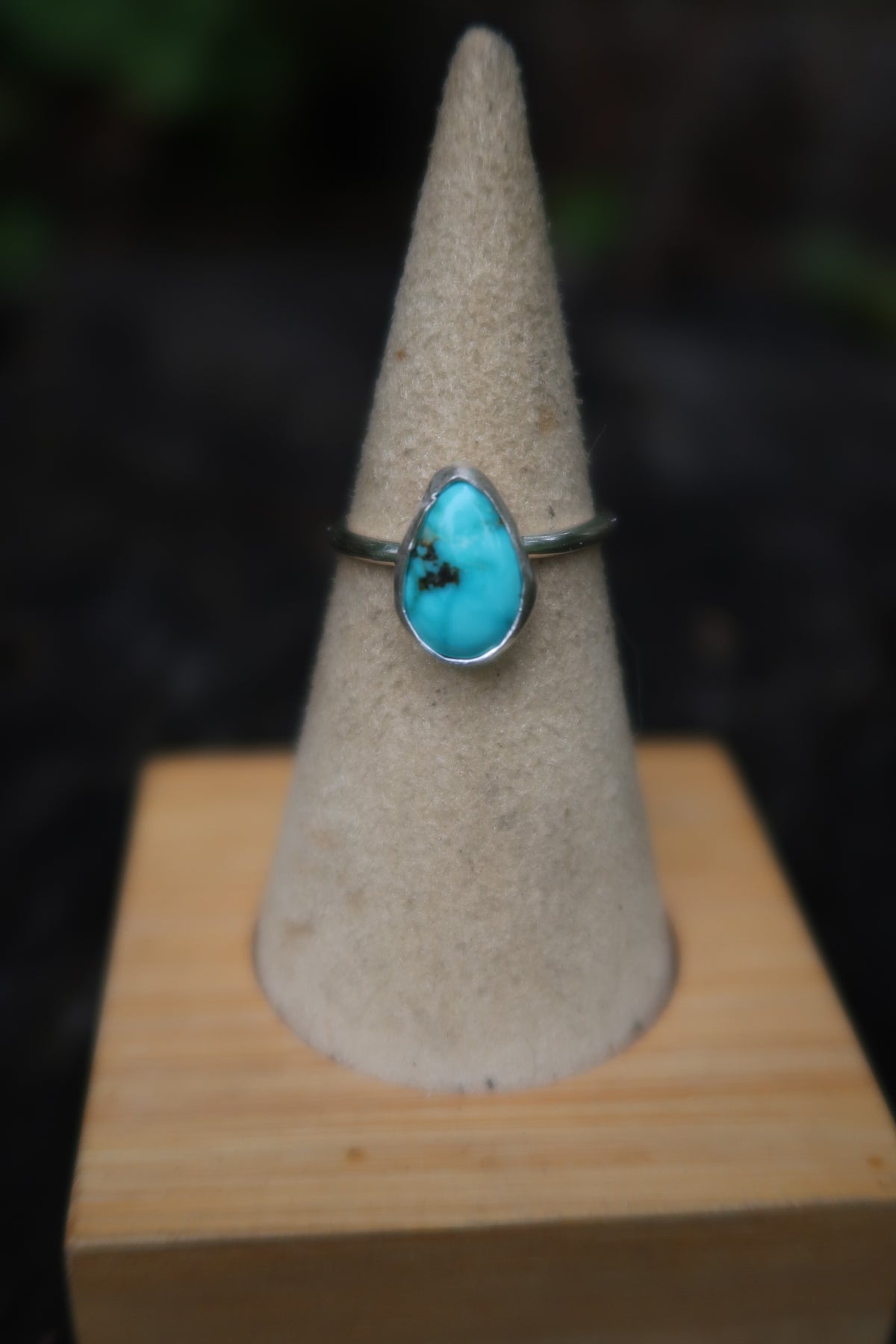 Turquoise teardrop size 5