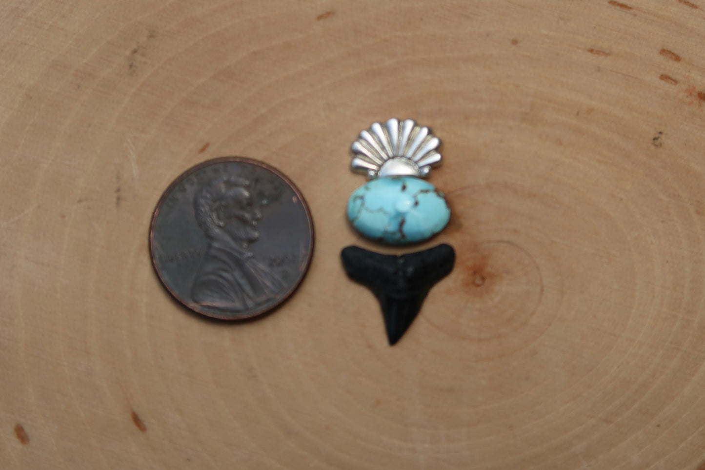 Golden hills turquoise and shark tooth ring