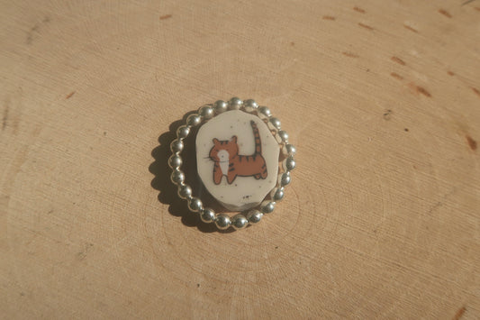 “Miss kitty” ceramic ring