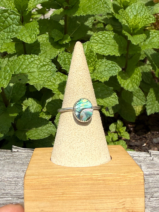 Abalone shell ring size 8.5