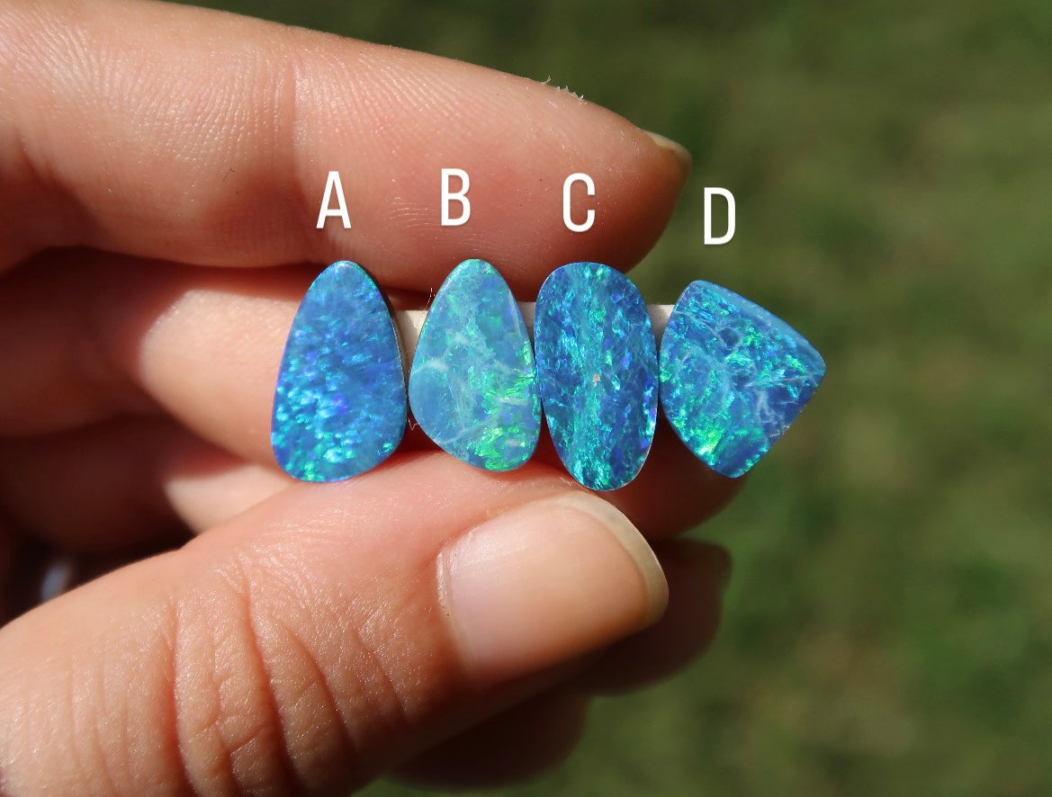 Blue coober pedy opal ring- Choose your stone!