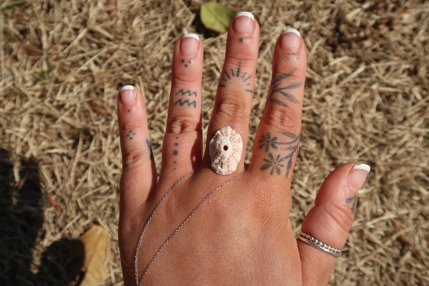 Pink Opihi shell ring-made in your size!