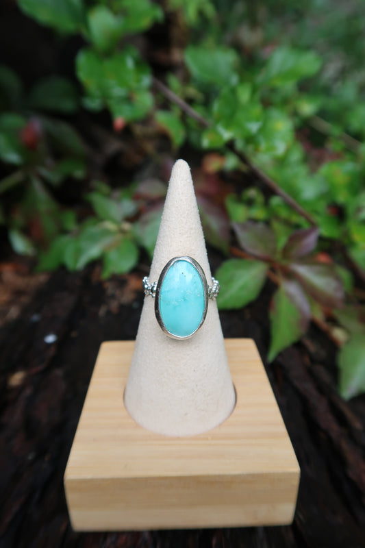 Turquoise with flower band size 6.5