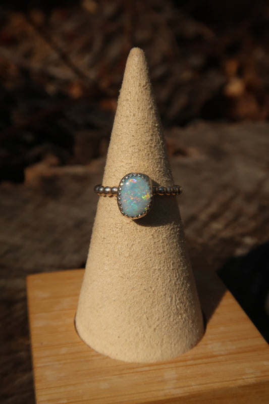 Opal with beaded band size 5