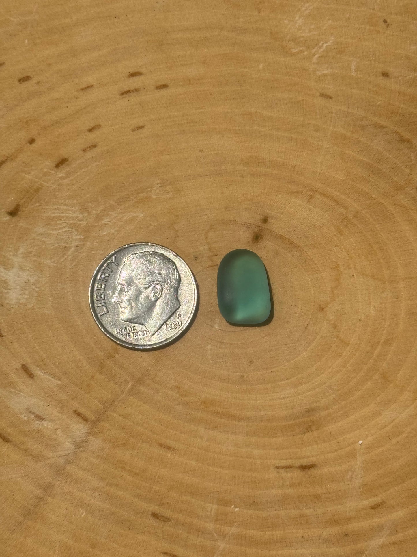Blue seaglass ring-made in your size!