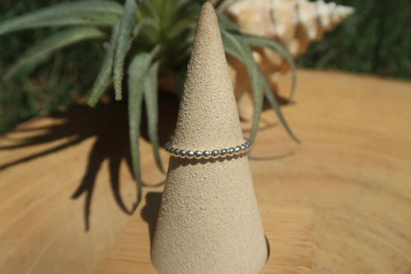 Beaded stacker ring- Made in your size!