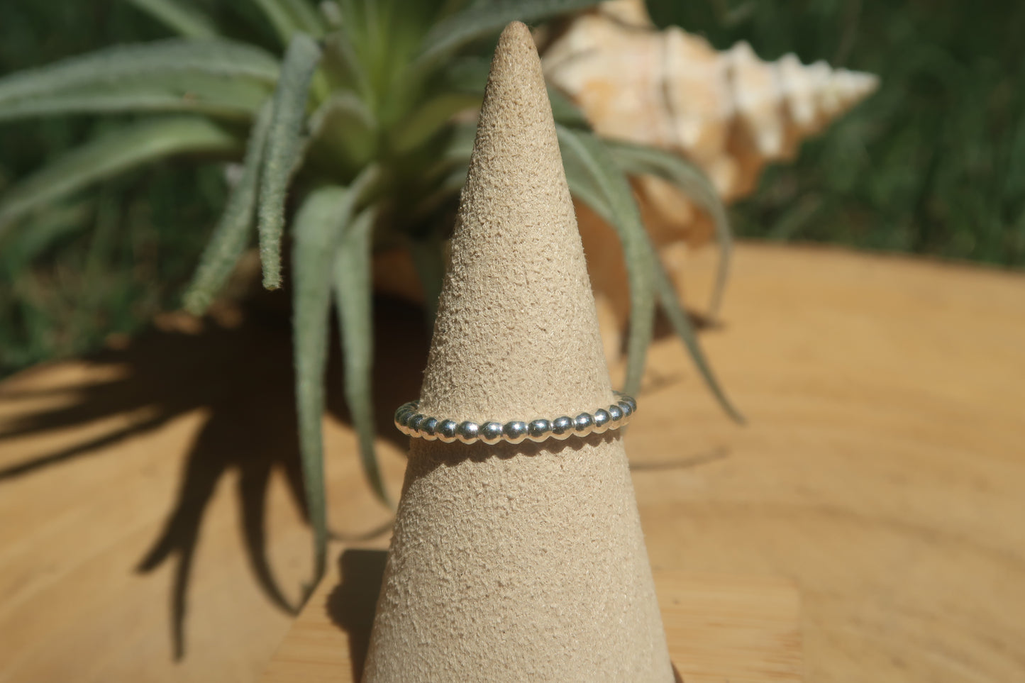 Beaded stacker ring- Made in your size!