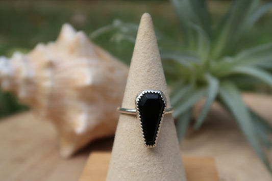 Black coffin ring made in your size!