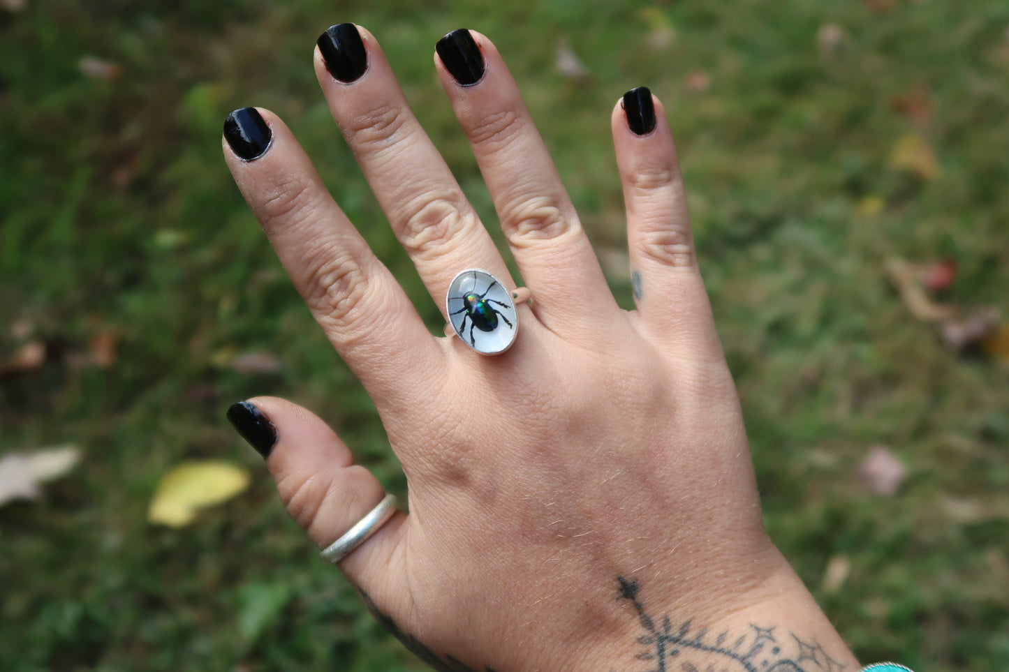 “Beetlejuice” bug ring size 7.5