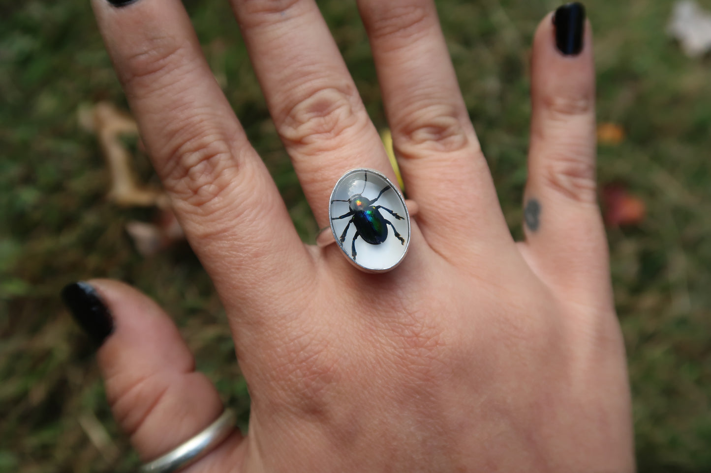 “Beetlejuice” bug ring size 7.5