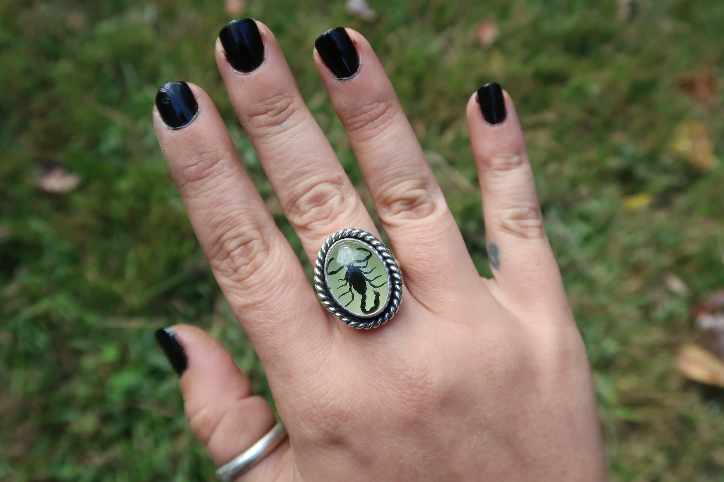 Glow in the dark Scorpion ring size 8