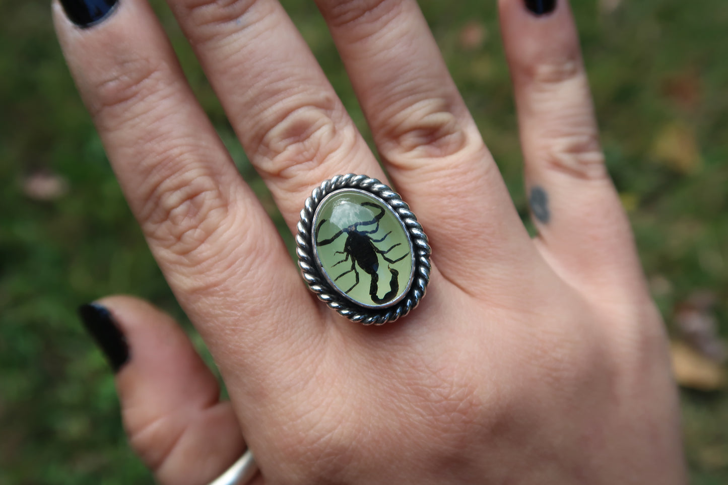 Glow in the dark Scorpion ring size 8