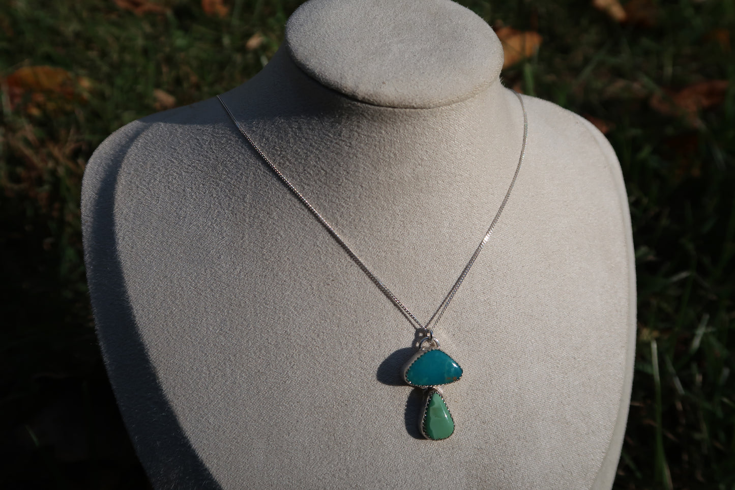 Turquoise mushroom necklace