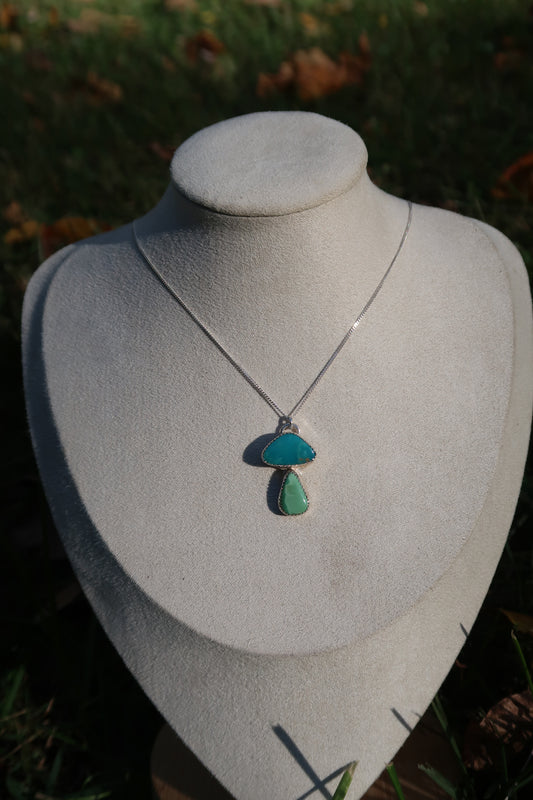 Turquoise mushroom necklace