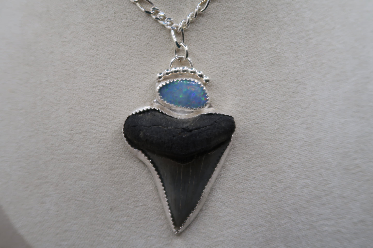 Big mama opal shark tooth necklace