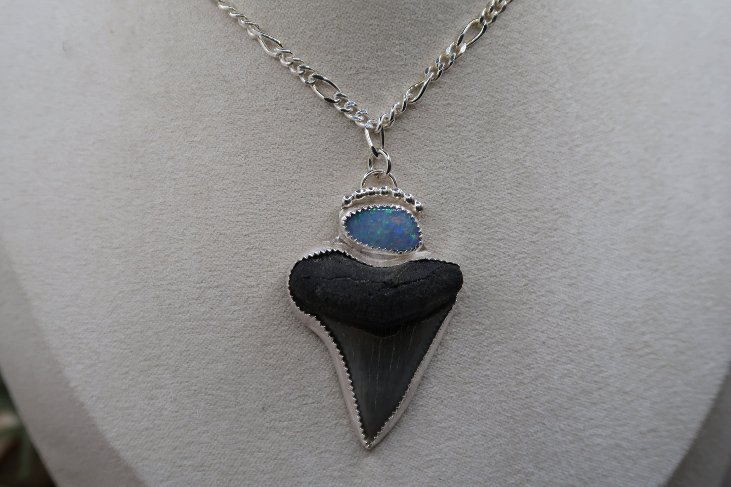 Big mama opal shark tooth necklace