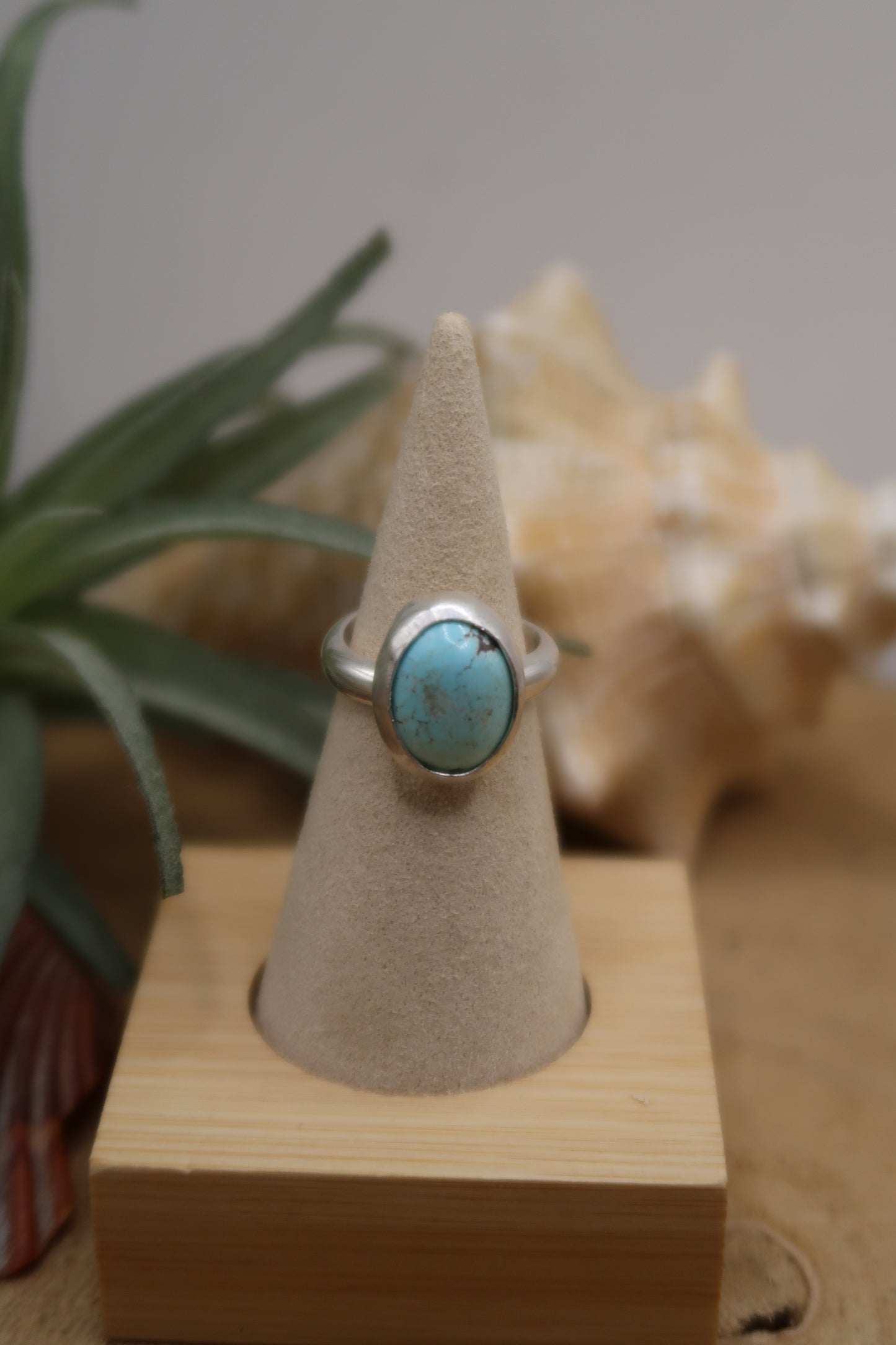 Baby blue turquoise ring size 5.5